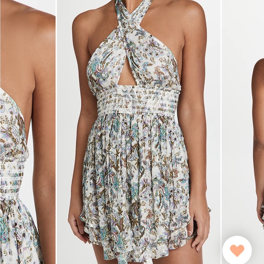 Adorable Rococo Sand Halter Short Dress in XS